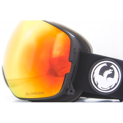 Dragon X2s Black Lumalens Red Ion Snowboard Goggles